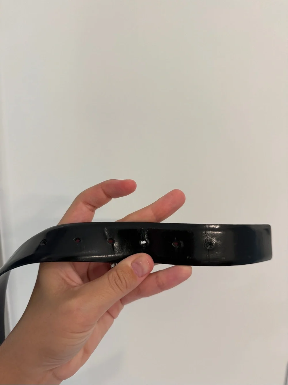 DKNY Black Leather Belt Size 36